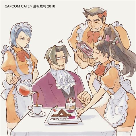 Miles Edgeworth Franziska Von Karma Dick Gumshoe And Kay Faraday Ace Attorney And 1 More