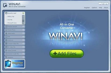 Winavi All In One Converter Convertir Des Fichiers Vid O Et Audio