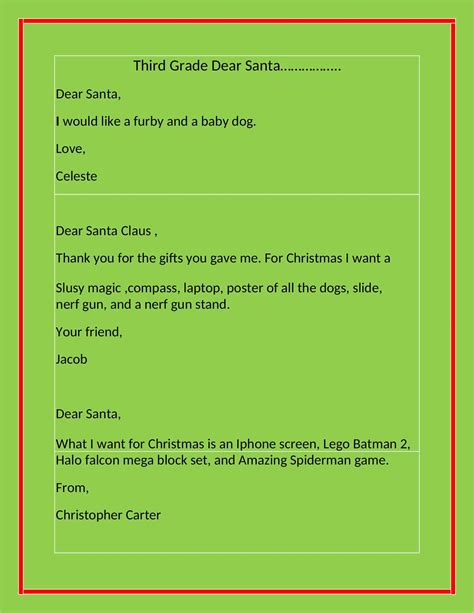 Free Printable Christmas Letter Templates Pdf From Santa