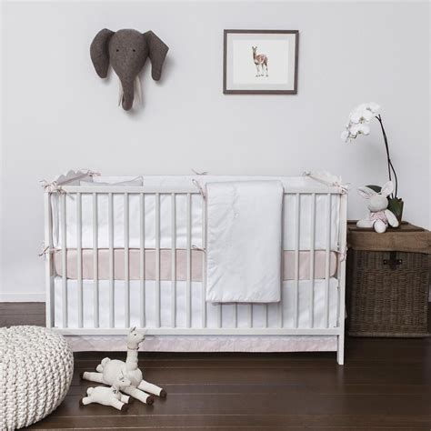 Great savings & free delivery / collection on many items. Belle Pink Crib Skirt | White crib bedding, White baby ...