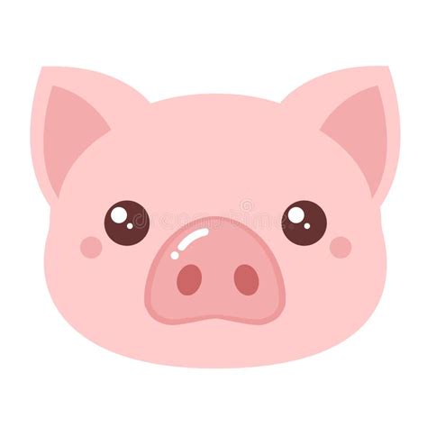 Pig Head Vector Stock Vector Illustration Of Pink 128829461