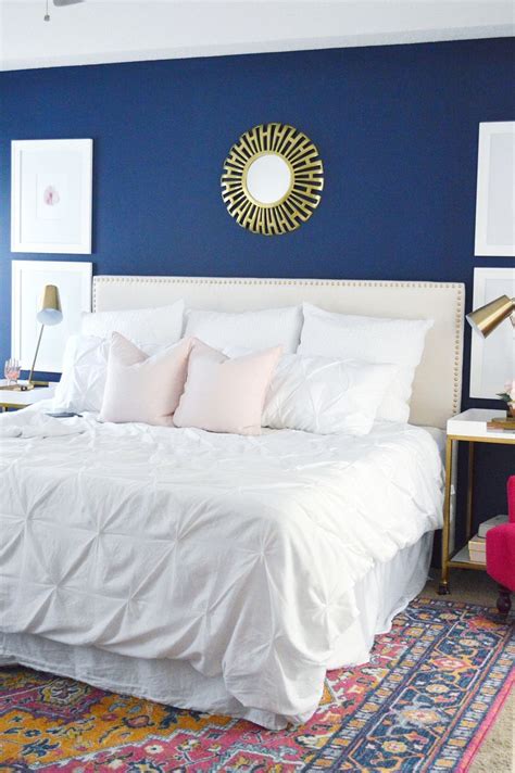Navy Master Bedroom Progress With Framebridge Navy