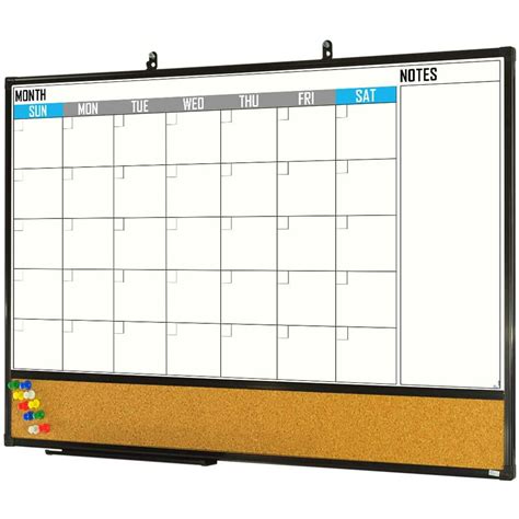 X Board Dry Erase Calendar Whiteboard 36 X 24 Combo White Board