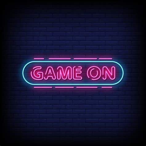 Game On Neon Signs Style Text Vector 2185855 Vector Art At Vecteezy