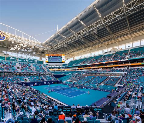 Rossetti Designed A Partial Pop Up Tennis Stadium For The Miami Open