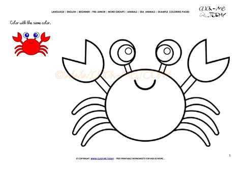 Example Coloring Page Crab Color Picture Of Crab