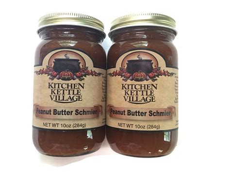 Peanut Butter Schmier Kitchen Kettle Village Amish Made 10 Oz Jars