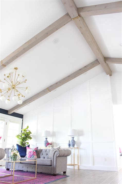 How to build ceiling beam, tutorial, step by step. The RESULT of my DIY Faux Wood Beams... | Classy Clutter