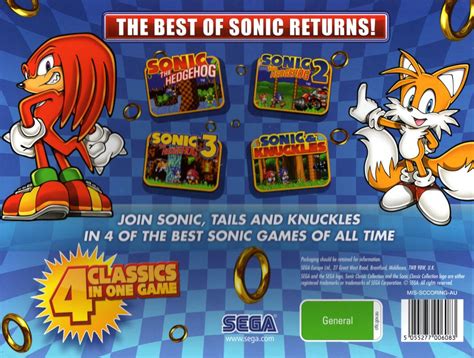 Sonic Classic Collection Limited Edition 2010 Nintendo Ds Box Cover