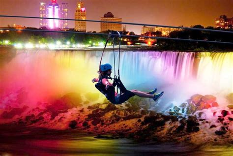 Niagara Falls Canada Night Illumination Zip Line To Falls Getyourguide