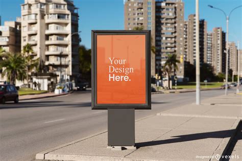 Vertical Street Billboard Mockup Psd Editable Template