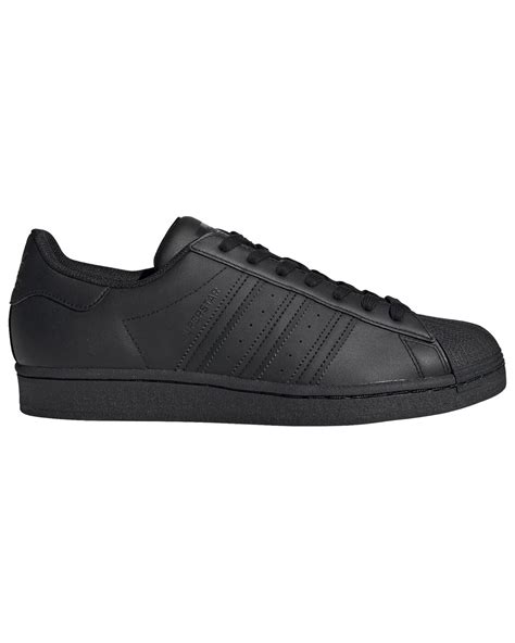 Adidas Originals Leather Superstar Basketball Shoes In Blackblack