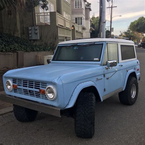 1974 Classic Early Ford Bronco 4x4 302 V8 Powder Blue For Sale Photos