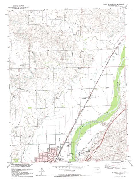 Sterling North Topographic Map 124000 Scale Colorado
