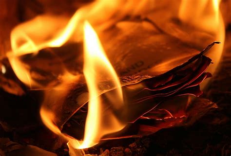 Hd Wallpaper Burning Paper The Flame Fire Glow Firefox Light