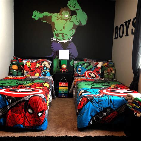 Boys Super Hero Room Boys Bedroom Decor Boys Superhero Bedroom