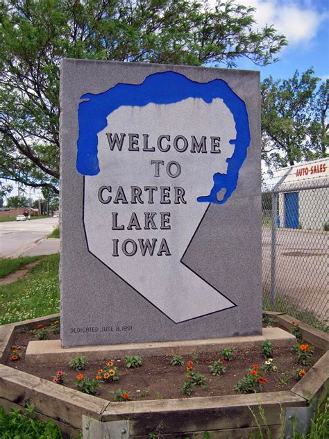 Geographically Yours Welcome Carter Lake Iowa