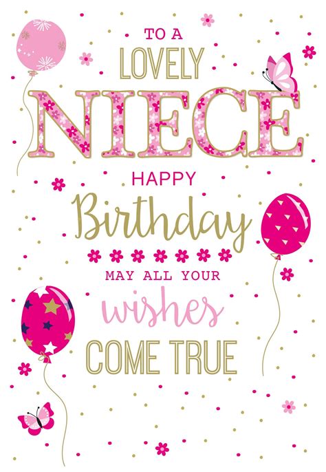 Niece Birthday Card Happy Birthday Niece Wishes 21st Birthday Wishes