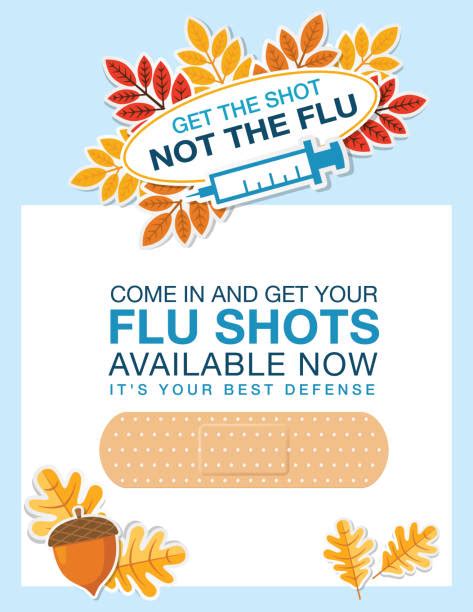 Fall Flu Or Influenza Shot Poster Template Illustrations Royalty Free