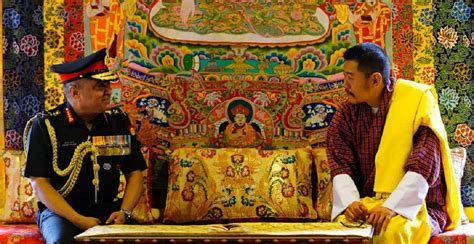 Indian Army Chief General Manoj Pande Meets Bhutanese King In Thimphu