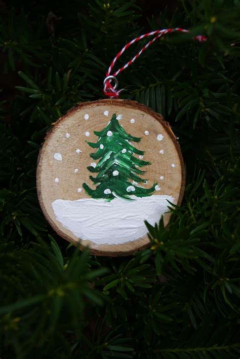Christmas Tree Ornament Tree Ornament Hand Painted Ornament Wooden