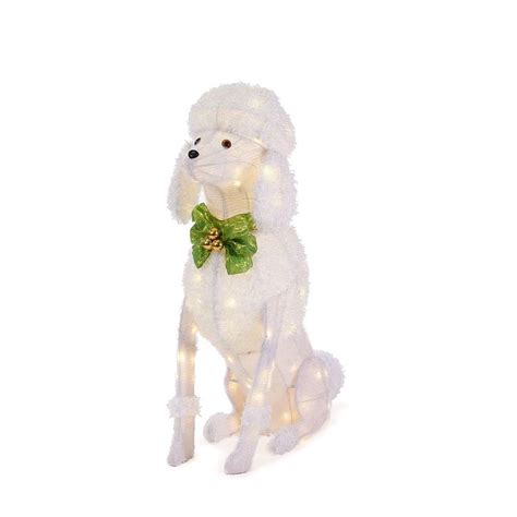 5.0 out of 5 stars 2. LED Lighted Sitting Poodle 36 in. Prelit Indoor Holiday ...