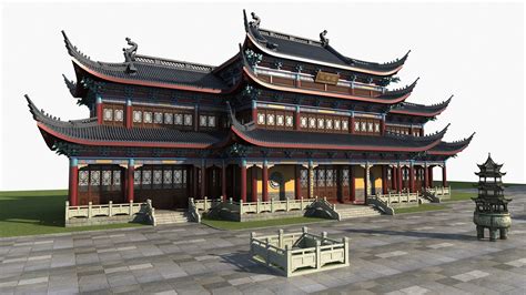 Chinese Temple 3d Turbosquid 1671274