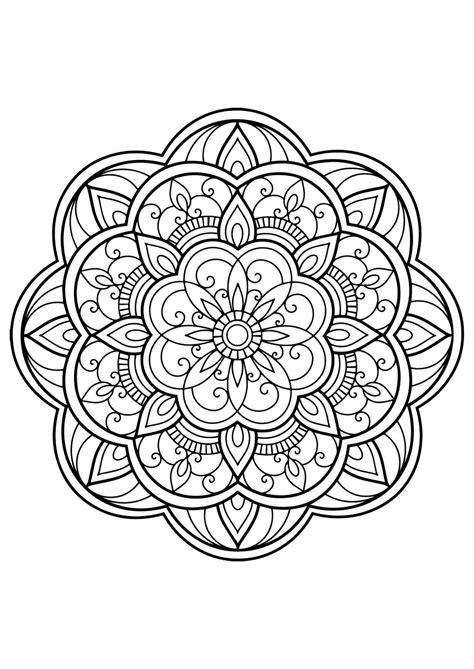 Coloriage Mandala Dessin Mandala à Imprimer En 2020 Coloriage Mandala
