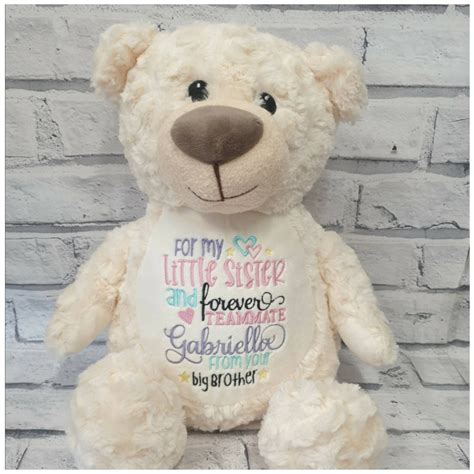 Personalised Teddy Bear Embroidered Baby Teddy New Baby Etsy