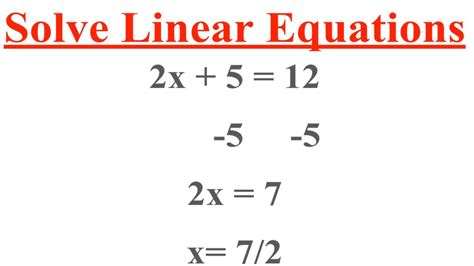Algebra 1 2 Solving Linear Equations Youtube Vrogue