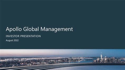 Apollo Global Management Apo Investor Presentation Slideshow Nyse