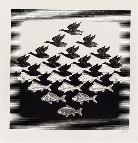 Hd Wallpaper M C Escher Artwork Animals Monochrome Reptiles 3d