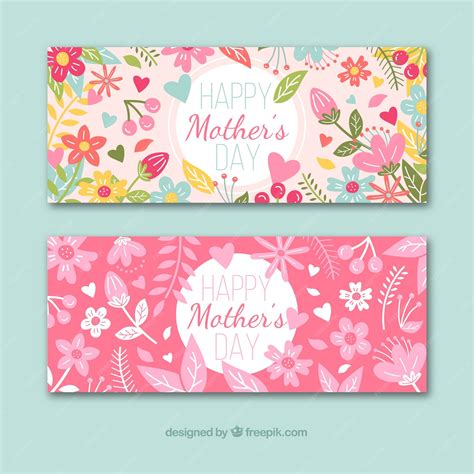 Free Vector Happy Mothers Day Banners