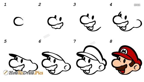 How To Draw Super Mario Step By Traditioninspection