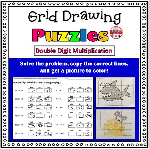 Double Digit Multiplication Grid Drawing Math Worksheets Made By Teachers