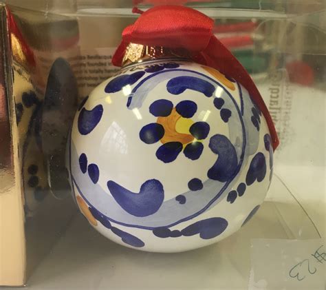 Handmade Ceramic Christmas Ball Ornaments By Ceramica Bevilacqua