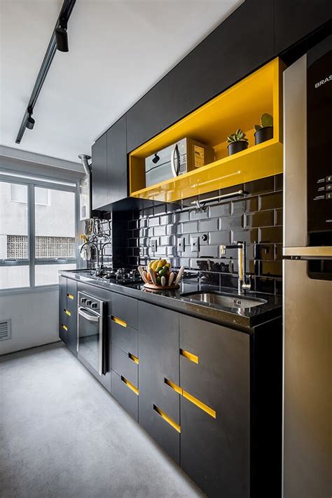 26 Bold Black And Yellow Kitchen Designs Digsdigs