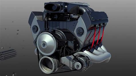 The V8 Engine Engine Assembly Animation Youtube