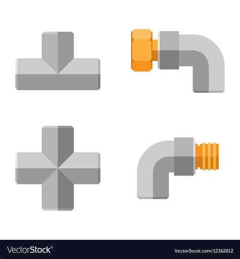 Pipes Icons Isolated Royalty Free Vector Image