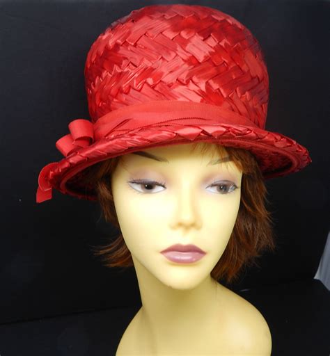 Kutz Nannette Chapeau Red Brim Straw Hat Red Hat Ladies Red Hats