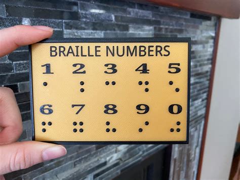 Braille Numbers 3d Learning Board Made In Canada Etsy Uk