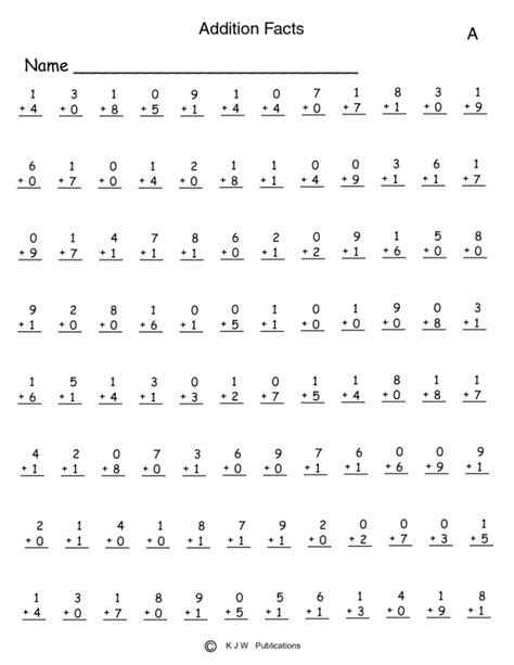 100 Math Facts Worksheet 100 Addition Math Facts Worksheets We Don