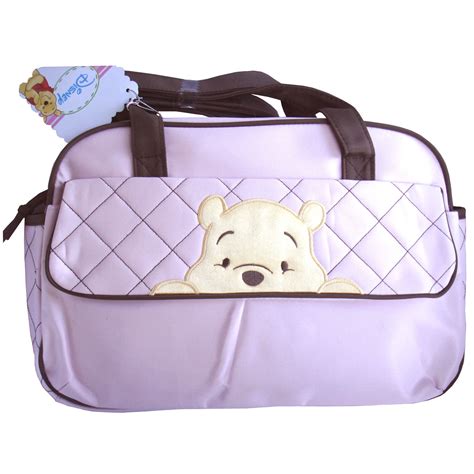 Disney Winnie The Pooh Baby Quilted Girls Light Pink Large Tote Diaper