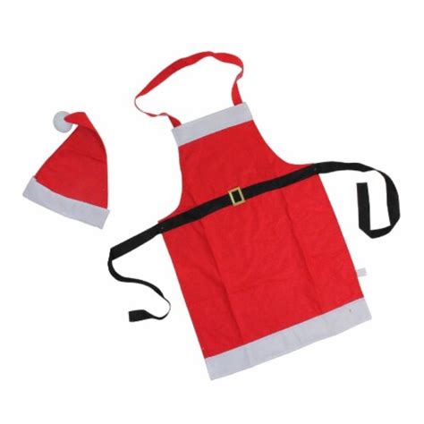 Northlight 30 Red Santa Claus Unisex Adult Christmas Apron With Hat One Size 1 Food 4 Less