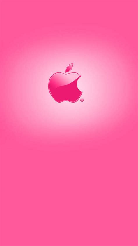 Download Pink Apple Logo 3d Iphone Wallpaper
