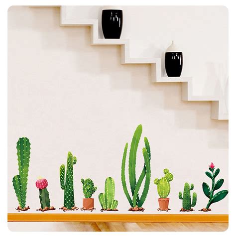 Cactus Wall Stickers Material Very High Quality Pvc Non Toxic