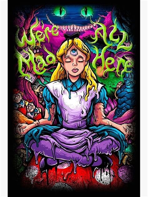 Alice In Wonderland Canvas Print By Violet Girl Psychedelic Art