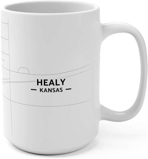 Healy Kansas Map Mug 15 Oz Kitchen And Dining