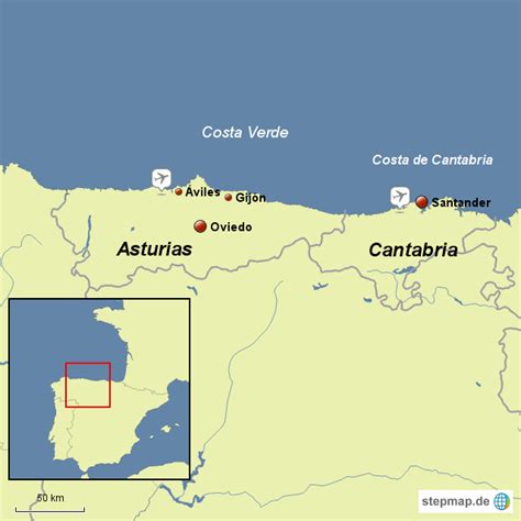 Stepmap Norte De Espana Landkarte Für Spanien