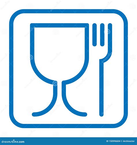 Food Safe Material Sign Wine Glass And Fork Symbol Meaning Plastics Is